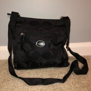 Coach Black Satin Crossbody Bag
